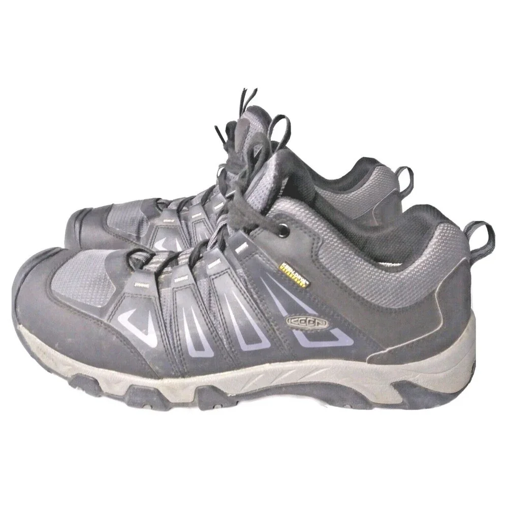 KEEN Oakridge Waterproof Hiking Shoes Men's Size 12~Magnet Gargoyle Gray